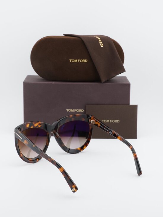 Tom Ford Doris FT1112 53G Cat Eye Sunglasses - Havana / Brown main image 8